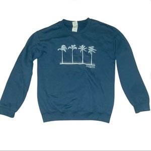 Miami graphic blue/white crewneck sweatshirt